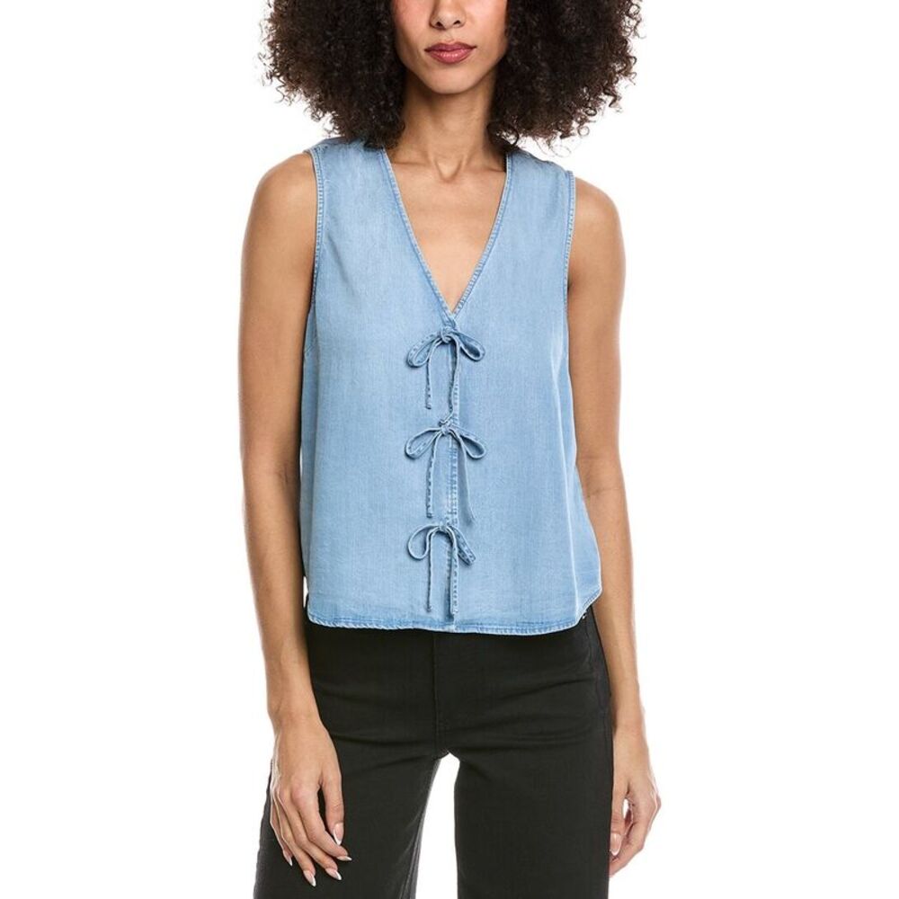 Bella Dahl Womens  Sleeveless Tie Front Top